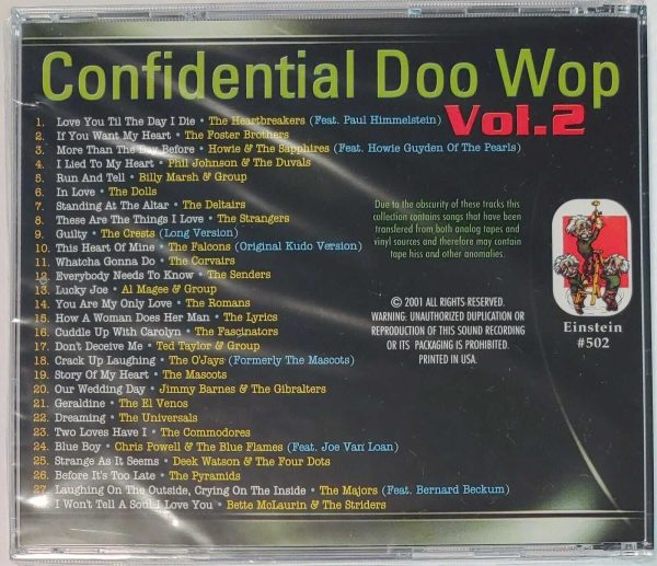 CONFIDENTIAL DOO WOPS - VOL 2   CD   BRAND NEW - Image 3