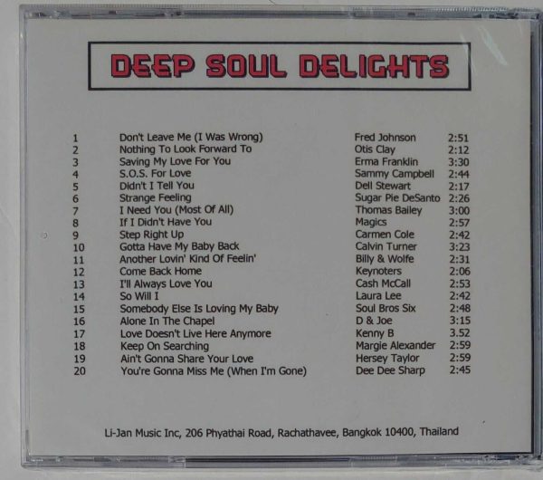 DEEP SOUL DELIGHTS  CD  BRAND NEW - Image 3