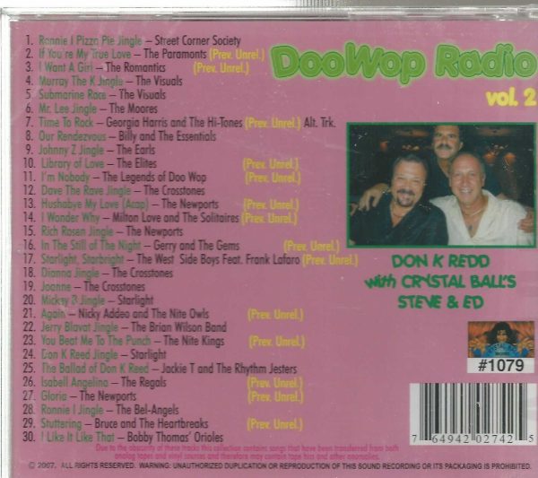 DOO WOP RADIO CD  - Volume 2    Brand New    30 Tracks on Crystal Ball - Image 3