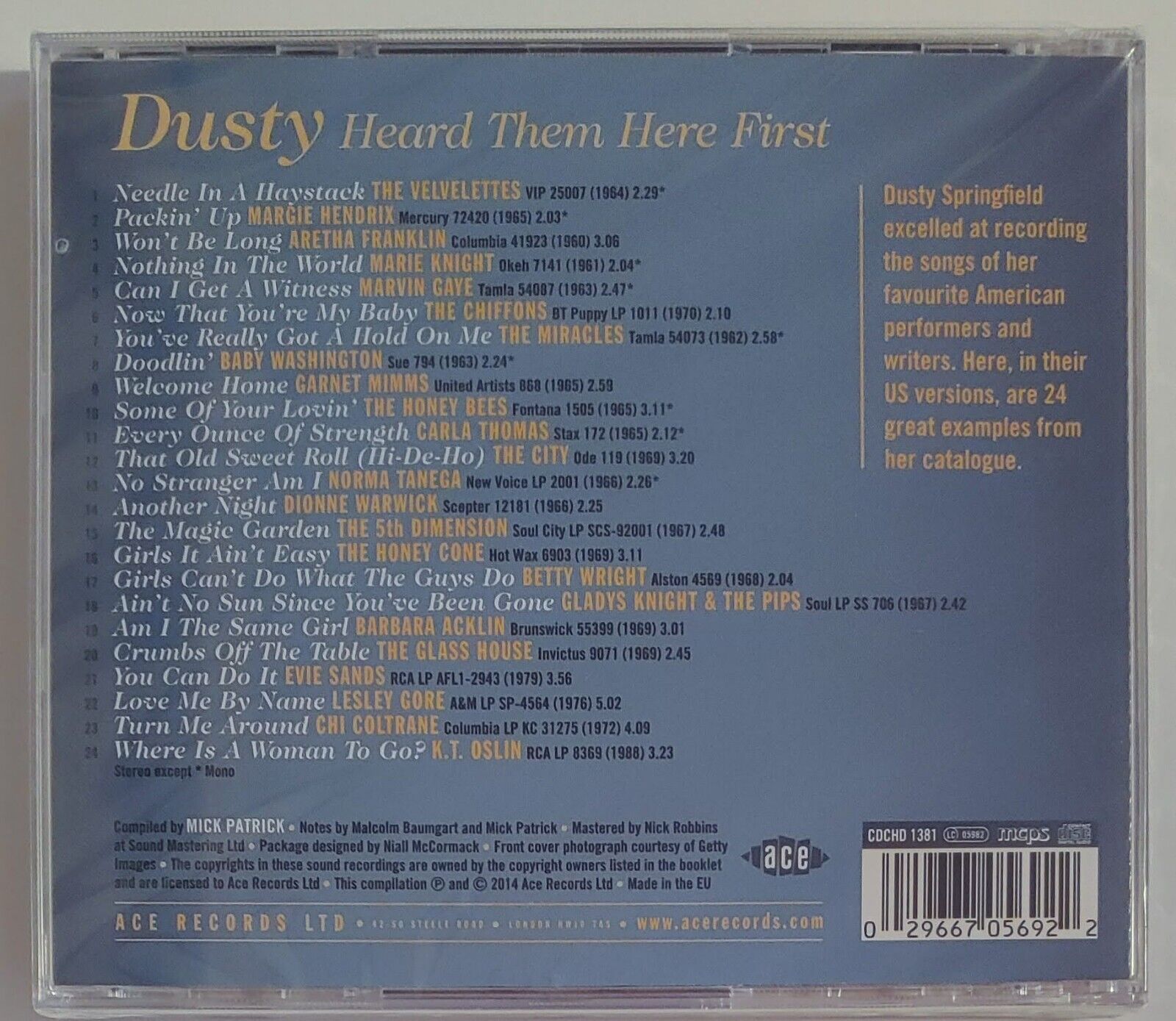 DUSTY HEARD THEM HERE FIRST CD BRAND NEW - Image 3