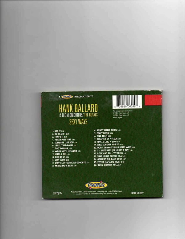 HANK BALLARD & THE MIDNIGHTERS - SEXY WAYS-CD - Image 3