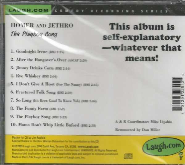 HOMER AND JETHRO CD - PLAYBOY SONG    Brand New - Image 3