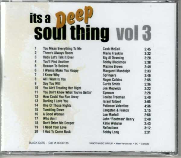 It's A Deep Soul Thing - Vol 3 - CD - Image 3