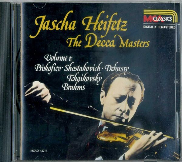 JASCHA HEIFFETZ - THE DECCA MASTERS - VOL 1 - CD - LIKE NEW