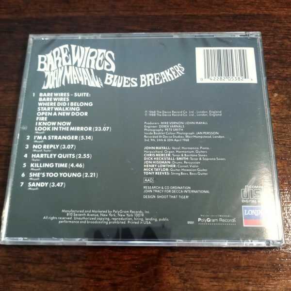 JOHN MAYALL & THE BLUESBREAKERS - BAREWIRES Blues Blues Rock Jazz CD Album - Image 3