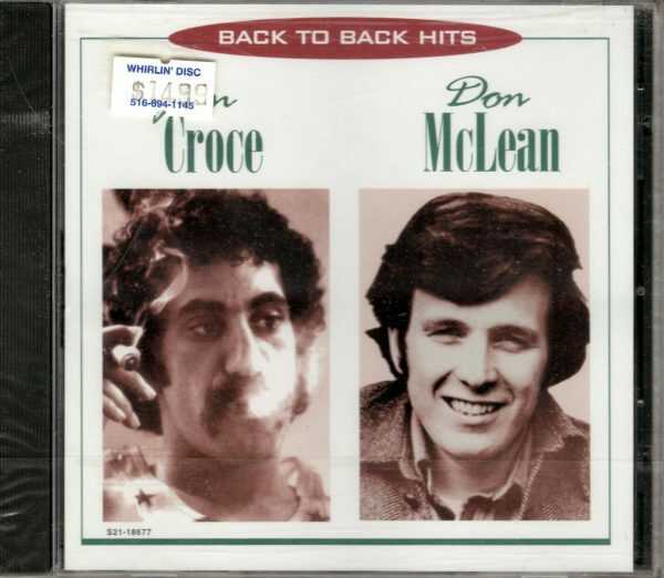 Jim Croce / Don McLean - Back to Back Hits - CD - Brand New