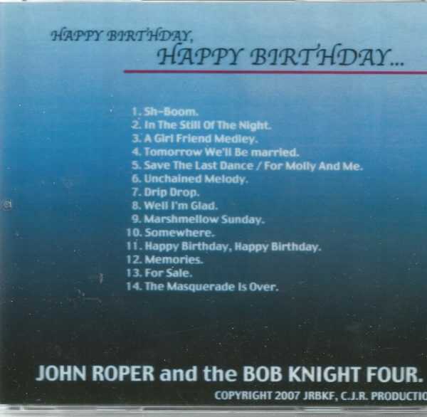 John Roper and the Bob Knight Four - Happy Birthday - CD - Brand New - Image 3