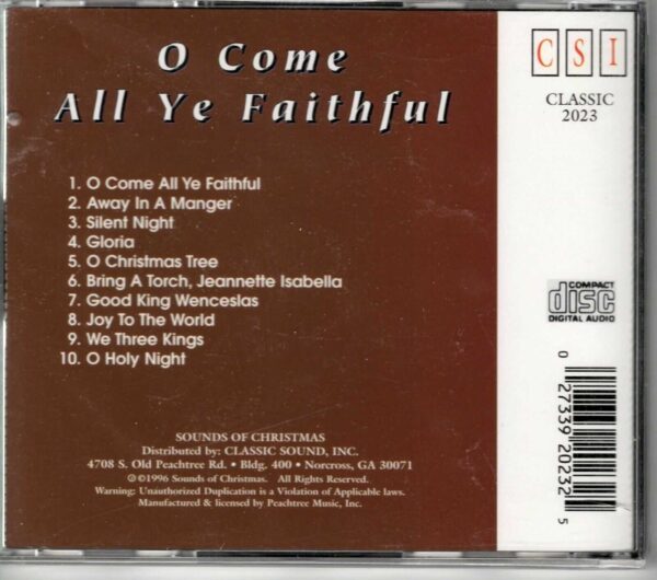 O Come All Ye Faithful - CD - Brand New! - Image 3