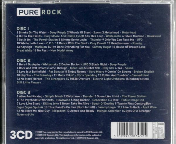 Pure Rock - 45 Original Hits by Original Artists - 3 Cd's - Brand New - Image 3