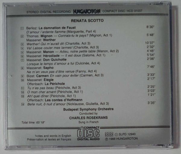 RENATA SCOTTO - FRENCH ARIAS   CD   BRAND NEW - Image 3