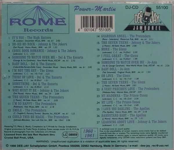 ROME RECORDS - DOO WOP FROM NEW YORK'S & POWER-MARTIN RECORDS   CD     LIKE NEW - Image 3