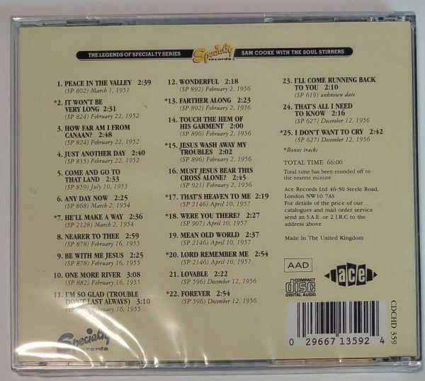 SAM COOKE WITH THE SOUL STIRRERS   CD   BRAND NEW - Image 3