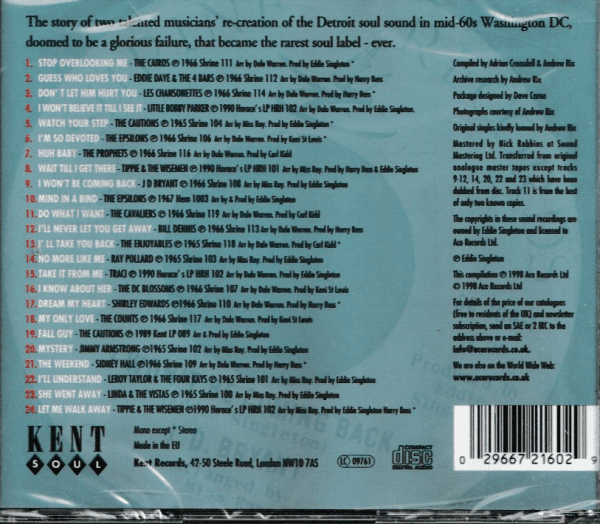 SHRINE RAREST SOUL LABEL VOL 1 CD - BRAND NEW - Image 3