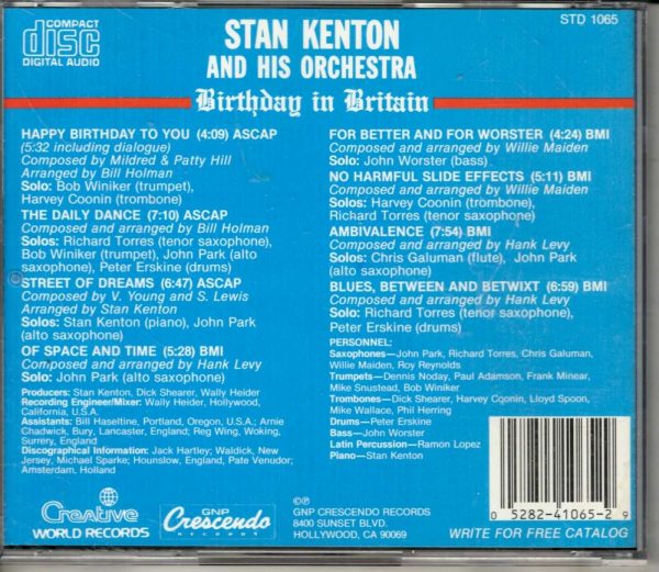 Stan Kenton - Birthday in Britain - CD - Image 3