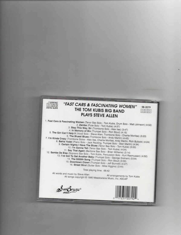 TOM KUBIS - T. KUBIS BIG BAND PLAYS STEVE ALLEN-CD - Image 3