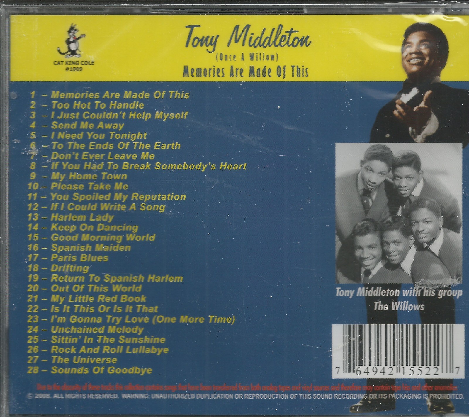TONY MIDDLETON - CD - Memories Are Made Of This - BRAND NEW - Image 3