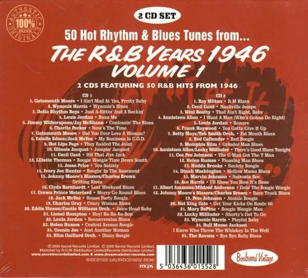 The R&B Years 1946 Vol 1 - 2 CDs - Brand New - Image 3