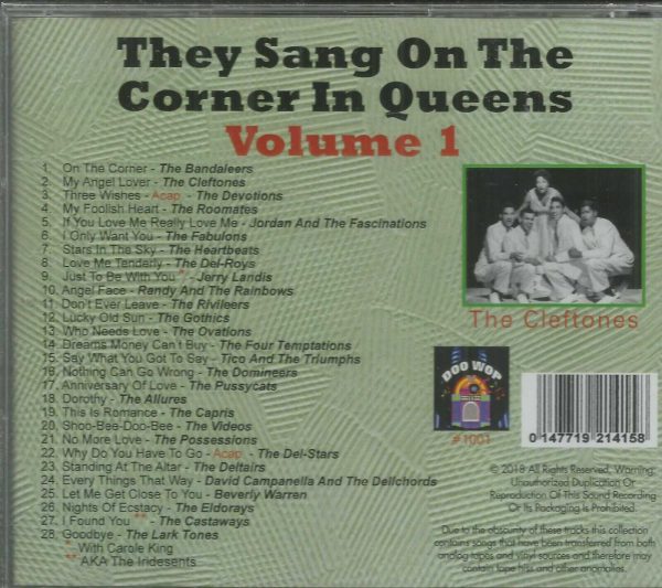 They Sang On The Corner In Queens CD - Volume 1    Various Artists  Brand New - Image 3