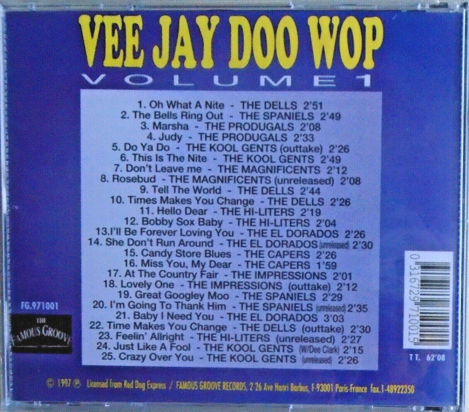 VEE JAY DOO WOP - CD - Volume 1 - BRAND NEW - Image 3