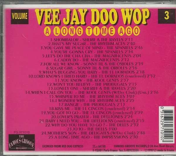VEE JAY DOO WOP - CD - Volume 3 - A Long Time Ago - BRAND NEW - Image 3