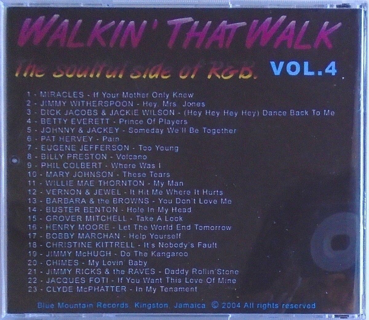 WALKIN' THAT WALK - CD - The Soulful Side of R&B - Vol. 4 - LIKE NEW - Image 3