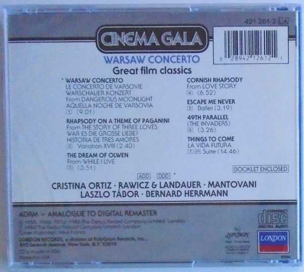 WARSAW CONCERTO - CD - Cinema Gala - BRAND NEW - Image 3