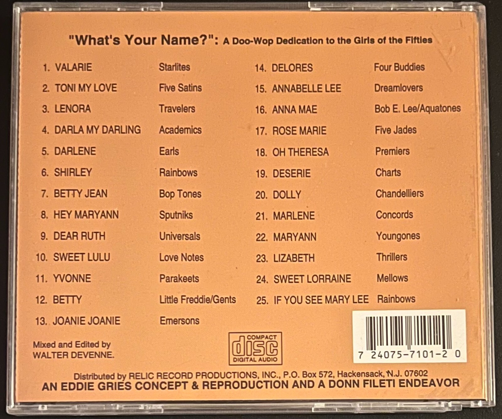 WHAT'S YOUR NAME - D W DEDICATIONS GIRLS OF 50S VOL 2 - Image 3