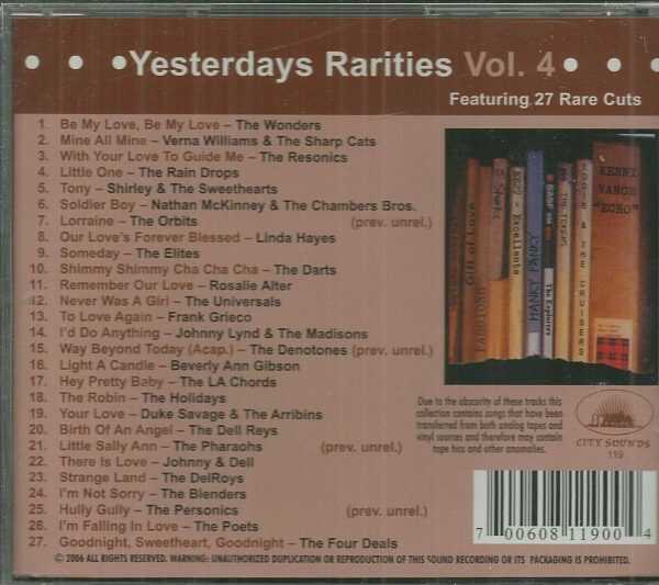 YESTERDAYS RARITIES - CD - Vol. 4 - BRAND NEW - Image 3