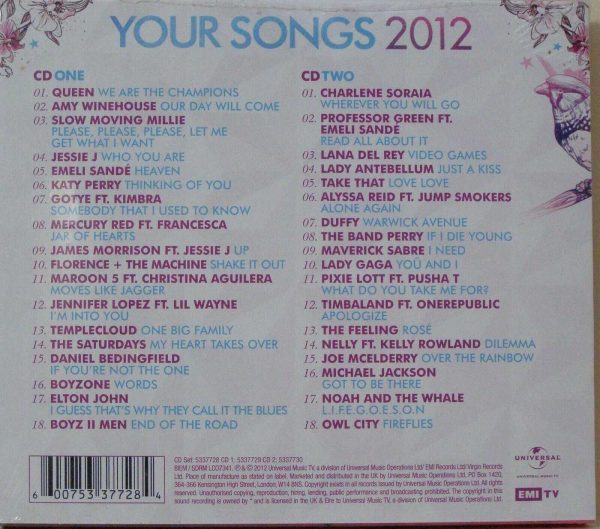 YOUR SONGS 2012 - FEEL GOOD FAVOURITES - 2 CDS - CD - BRAND NEW - Image 3