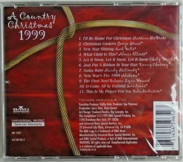 A COUNTRY CHRISTMAS 1999 - CD - Brand New - Image 3
