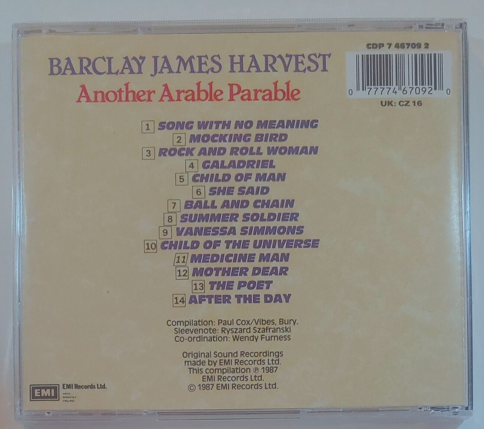 BARCLAY JAMES HARVEST - ANOTHER ARABLE PARABLE CD BRAND NEW - Image 3