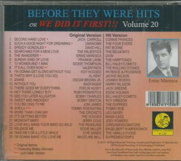 BEFORE THEY WERE HITS CD - VOL 20  BRAND NEW - Image 3