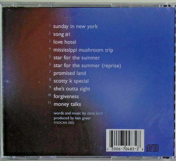 CHRIS LORD IDEAL - CD - Sunday In New York - BRAND NEW - Image 3