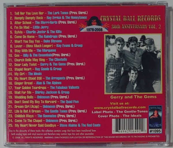 CRYSTAL BALL RECORDS - 30TH ANNIVERSARY  VOL 2   CD   BRAND NEW - Image 3