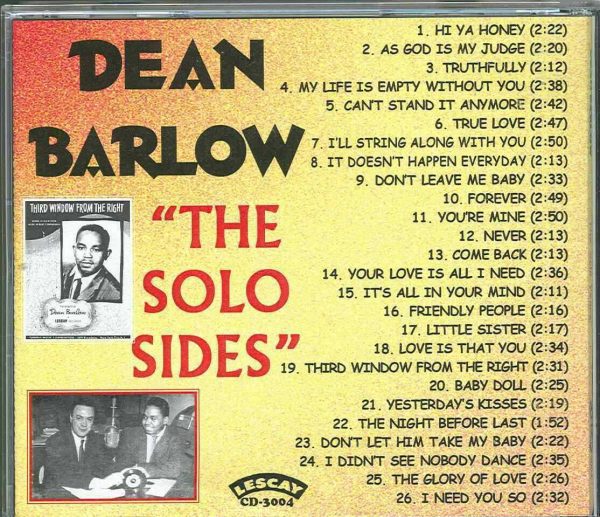 DEAN BARLOW - THE SOLO SIDES - CD - BRAND NEW - Image 3