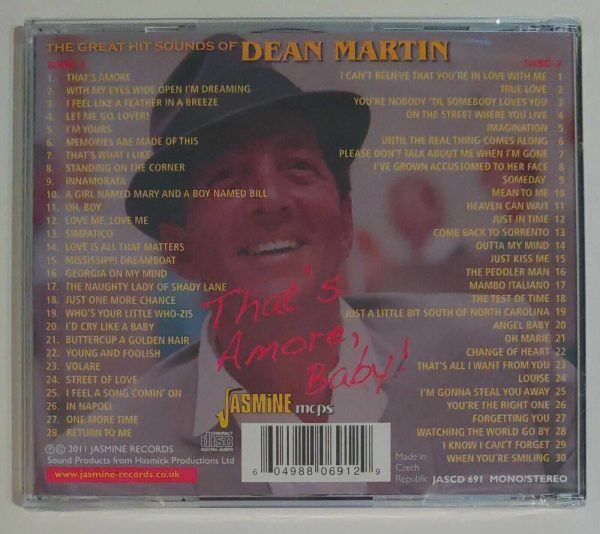 DEAN MARTIN - THAT'S AMORE BABY   CD     BRAND NEW - Image 3
