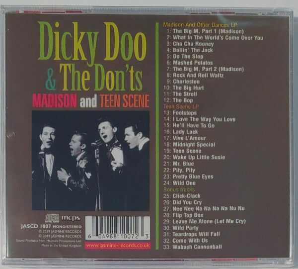 DICKY DOO AND DON'TS - MADISON AND TEEN SCENE  CD  BRAND NEW - Image 3