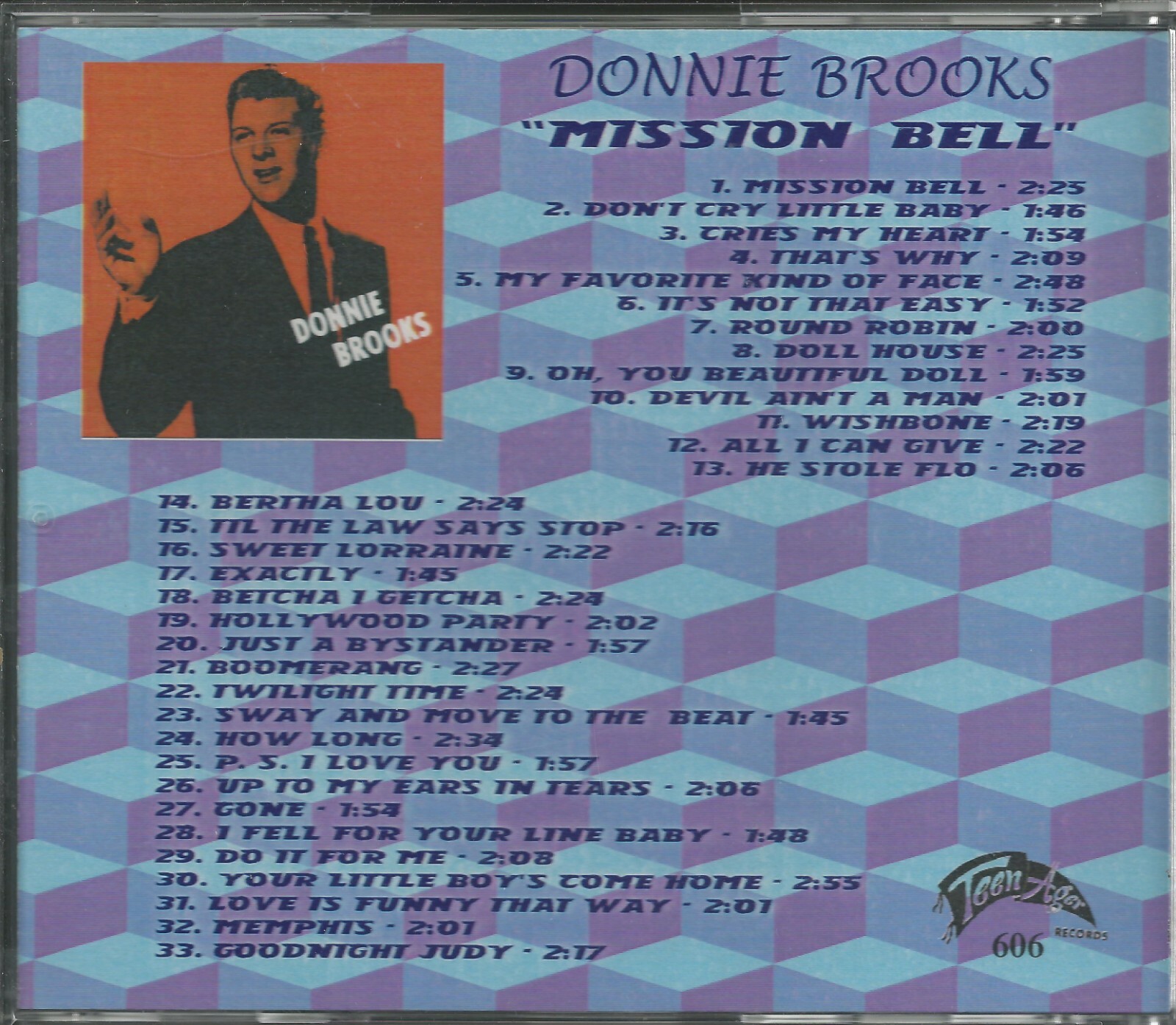 DONNIE BROOKS - CD - Mission Bell - BRAND NEW - Image 3