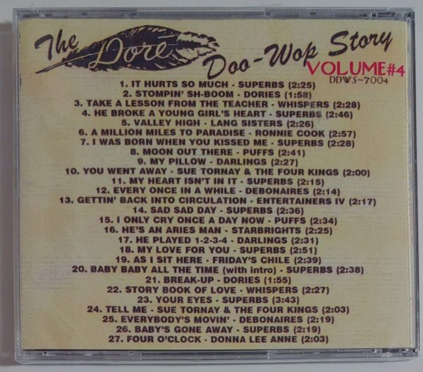 DORE DOO WOP STORY - VOL 4   CD BRAND NEW - Image 3