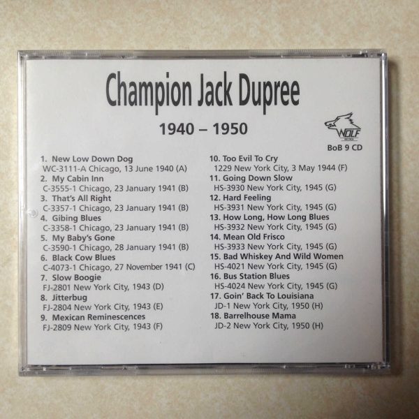 DUPREE, JACK - BEST OF BLUES 1940-1950 - BRAND NEW CD - Image 3