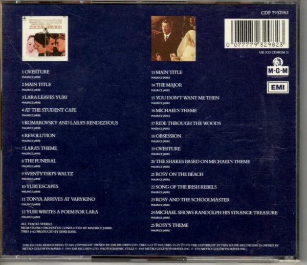 Doctor Zhivago & Ryan's Daughter - Original MGM Soundtrack - CD - Image 3