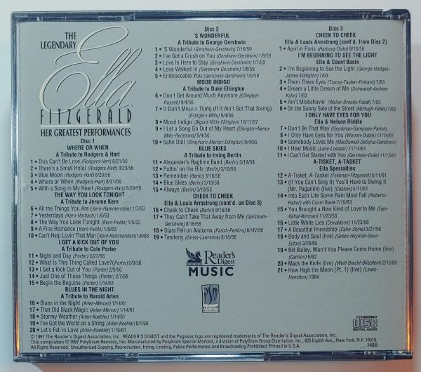 ELLA FITZGERALD - LEGENDARY - HER GREATEST RECORDINGS  CD BRAND NEW (UN-WRAPPED) - Image 3