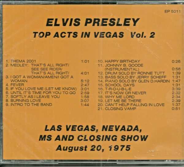 ELVIS PRESLEY - CD - Top Acts In Vegas - Volume 2 - BRAND NEW - Image 3