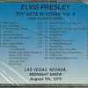 ELVIS PRESLEY - CD - Top Acts In Vegas - Volume 6 - BRAND NEW - Image 3