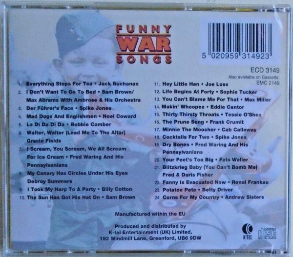 FUNNY WAR SONGS - CD - Brand New - Image 3