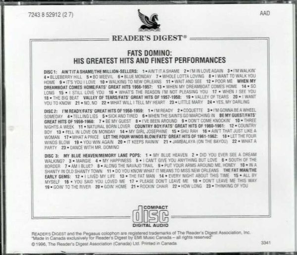 Fats Domino - His Greatest Hits And Finest Performances - CD - Image 3