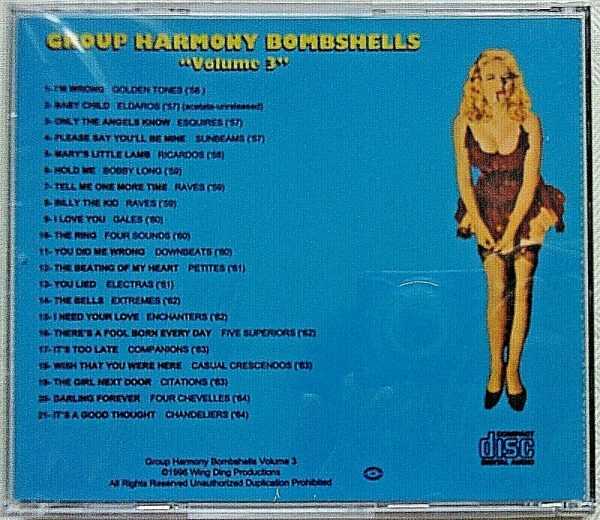 GROUP HARMONY BOMBSHELLS - CD - Volume 3 - BRAND NEW - Image 3
