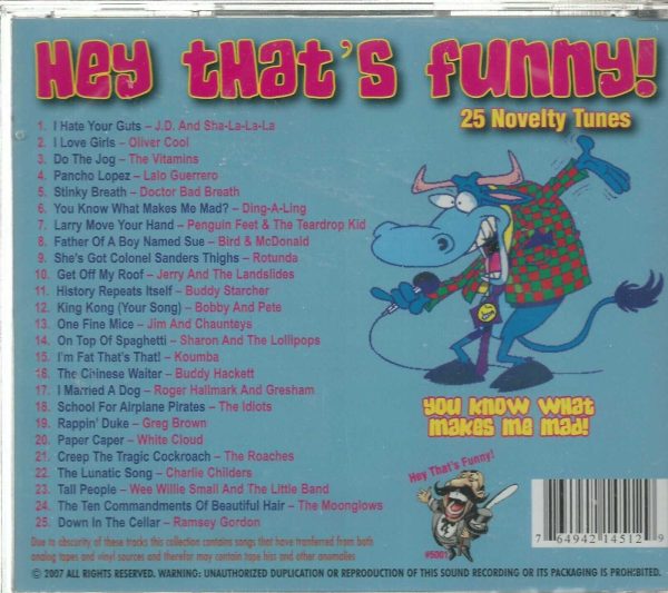 Hey That's Funny: 25 Novelty by Various Artists - CD - Image 3