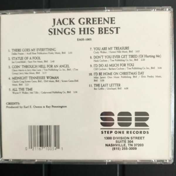 JACK GREENE - SINGS HIS BEST Country Music CD Album Nashville Sound 11 Tracks - Image 3