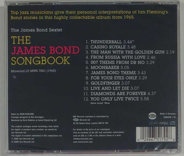 JAMES BOND SEXTET- SONGBOOK   CD     BRAND NEW - Image 3